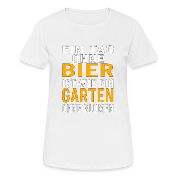 Vatertag Himmelfahrt Bier Nachbar Nachbarn Saufen - Frauen T-Shirt atmungsaktiv - Weiß - Vorne - AI Model Female 172 dark (172cm)