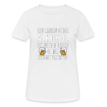 Vatertag Himmelfahrt Bier Nachbar Nachbarn Saufen - Frauen T-Shirt atmungsaktiv - Weiß - Vorne - AI Model Female 172 dark (172cm)