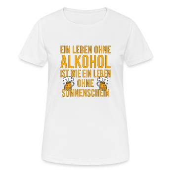 Vatertag Himmelfahrt Bier Nachbar Nachbarn Saufen - Frauen T-Shirt atmungsaktiv - Weiß - Vorne - AI Model Female 172 dark (172cm)