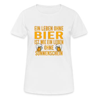 Vatertag Himmelfahrt Bier Nachbar Nachbarn Saufen - Frauen T-Shirt atmungsaktiv - Weiß - Vorne - AI Model Female 172 dark (172cm)