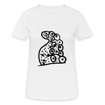 Tentacules - Vie marine - T-shirt respirant Femme - blanc - Devant - AI Model Female 172 dark (172cm)
