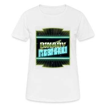 hacking computer equestrian geek fingers computer - Frauen T-Shirt atmungsaktiv - Weiß - Vorne - AI Model Female 172 dark (172cm)
