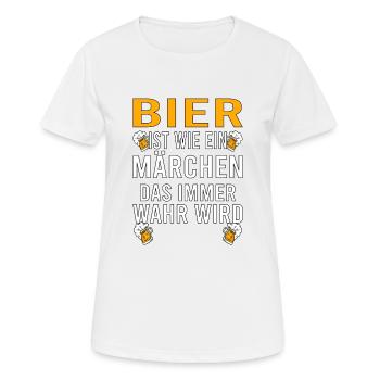 Vatertag Himmelfahrt Bier Nachbar Nachbarn Saufen - Frauen T-Shirt atmungsaktiv - Weiß - Vorne - AI Model Female 172 dark (172cm)