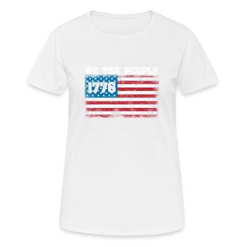 1776 Wir das Volk Patriotisch États-Unis - T-shirt respirant Femme - blanc - Devant - AI Model Female 172 dark (172cm)