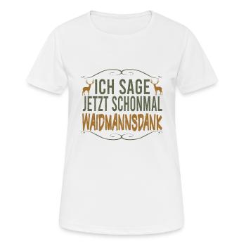 Jagen Jäger Jagd Wildschwein Wald Geweih Keiler - Frauen T-Shirt atmungsaktiv - Weiß - Vorne - AI Model Female 172 dark (172cm)