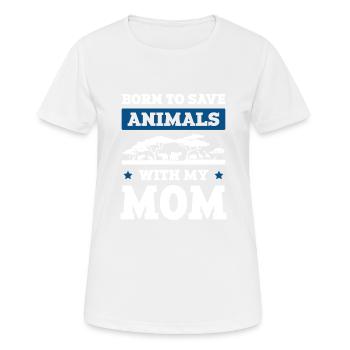 Animal welfare mom - Women's Breathable T-Shirt - white - Front - AI Model Female 172 dark (172cm)