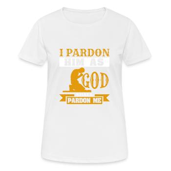 I PARDON HIM AS GOD - Women's Breathable T-Shirt - white - Front - AI Model Female 172 dark (172cm)