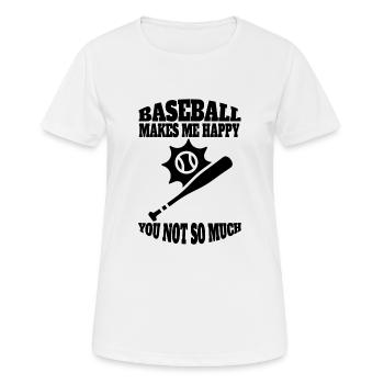 Baseball Joueurs de baseball Équipe de baseball Joueurs de baseball - T-shirt respirant Femme - blanc - Devant - AI Model Female 172 dark (172cm)