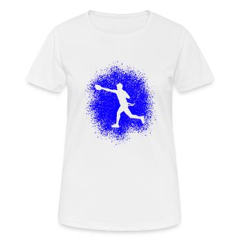 Joueurs de flag football américain Hommes - T-shirt respirant Femme - blanc - Devant - AI Model Female 172 dark (172cm)