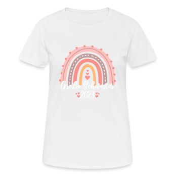 Große Schwester 2023 Boho Regenbogen Mädchen - Frauen T-Shirt atmungsaktiv - Weiß - Vorne - AI Model Female 172 dark (172cm)