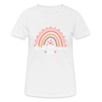 Große Schwester 2023 Boho Regenbogen Mädchen - Frauen T-Shirt atmungsaktiv - Weiß - Vorne - AI Model Female 172 dark (172cm)