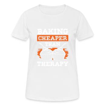Baking Therapy - Women's Breathable T-Shirt - white - Front - AI Model Female 172 dark (172cm)