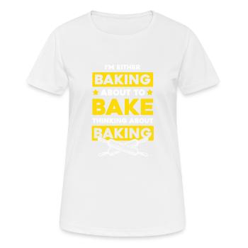 backen bäcker - Frauen T-Shirt atmungsaktiv - Weiß - Vorne - AI Model Female 172 dark (172cm)