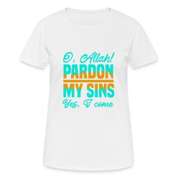 PARDON MY SINS YES I COME - Women's Breathable T-Shirt - white - Front - AI Model Female 172 dark (172cm)