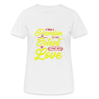 WE PARDON EXTENT LOVE - Women's Breathable T-Shirt - white - Front - AI Model Female 172 dark (172cm)