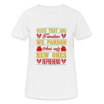 WICES THAT AREE FAMILIAR WE PARDON - Women's Breathable T-Shirt - white - Front - AI Model Female 172 dark (172cm)