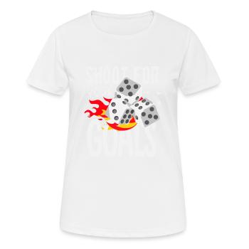 Atteindre les objectifs - T-shirt respirant Femme - blanc - Devant - AI Model Female 172 dark (172cm)