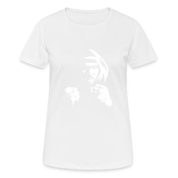 boxe boxeur boxe arts martiaux entraînement arts martiaux - T-shirt respirant Femme - blanc - Devant - AI Model Female 172 dark (172cm)