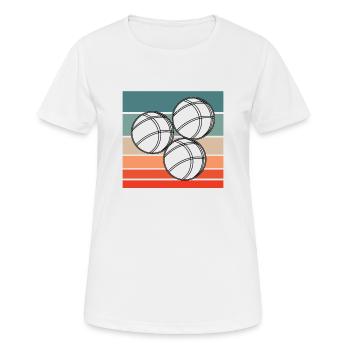 Boccia Boule Pétanque Pétanque Sports Jeu de Balle - T-shirt respirant Femme - blanc - Devant - AI Model Female 172 dark (172cm)