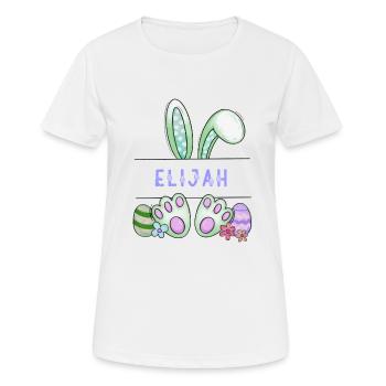 Lapin de Pâques, lapin, mignon - Elijah - T-shirt respirant Femme - blanc - Devant - AI Model Female 172 dark (172cm)