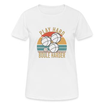 Boccia Boule Pétanque Pétanque Sports Jeu de Balle - T-shirt respirant Femme - blanc - Devant - AI Model Female 172 dark (172cm)