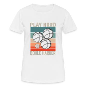 Boccia Boule Pétanque Pétanque Sports Jeu de Balle - T-shirt respirant Femme - blanc - Devant - AI Model Female 172 dark (172cm)