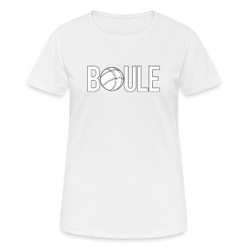 Boule Boccia Balle Sports Jeu de Boules de Pétanque - T-shirt respirant Femme - blanc - Devant - AI Model Female 172 dark (172cm)