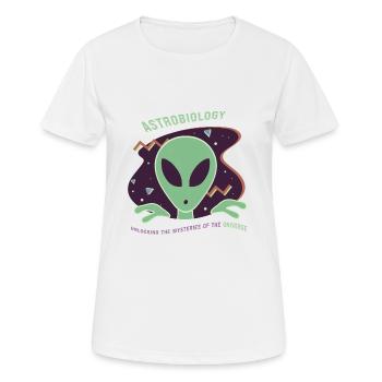 Astrobiologie: Den Geheimnissen auf der Spur - Geschenke - Frauen T-Shirt atmungsaktiv - Weiß - Vorne - AI Model Female 172 dark (172cm)