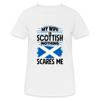 Schottisches Schottland Schottische Flagge Zitat - Frauen T-Shirt atmungsaktiv - Weiß - Vorne - AI Model Female 172 dark (172cm)