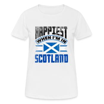 Schottisches Schottland Schottische Flagge Zitat - Frauen T-Shirt atmungsaktiv - Weiß - Vorne - AI Model Female 172 dark (172cm)