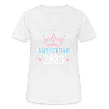 Amsterdam 2023 - Women's Breathable T-Shirt - white - Front - AI Model Female 172 dark (172cm)