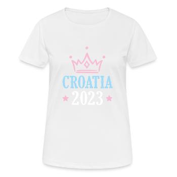 Croatia 2023 - Women's Breathable T-Shirt - white - Front - AI Model Female 172 dark (172cm)