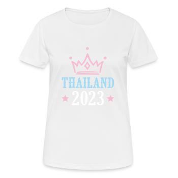 Thailand 2023 - Frauen T-Shirt atmungsaktiv - Weiß - Vorne - AI Model Female 172 dark (172cm)