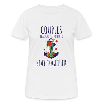 Paar Kreuzfahrt Geschenk lustig Kreuzfahrt Spruch - Frauen T-Shirt atmungsaktiv - Weiß - Vorne - AI Model Female 172 dark (172cm)