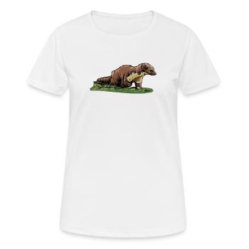 Martre des pins I Noble motif de martre pour les chasseurs - T-shirt respirant Femme - blanc - Devant - AI Model Female 172 dark (172cm)