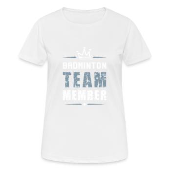 Badminton Team - Frauen T-Shirt atmungsaktiv - Weiß - Vorne - AI Model Female 172 dark (172cm)