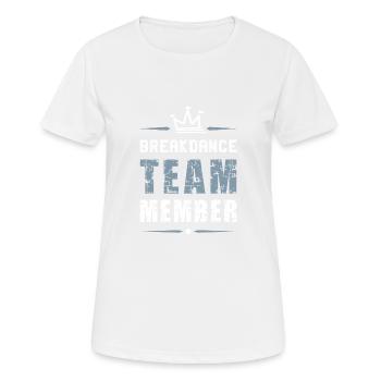 Équipe de breakdance - T-shirt respirant Femme - blanc - Devant - AI Model Female 172 dark (172cm)
