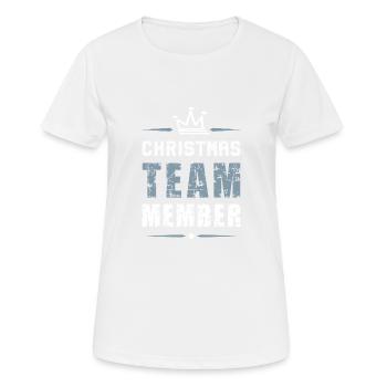 Christmas Team - Women's Breathable T-Shirt - white - Front - AI Model Female 172 dark (172cm)