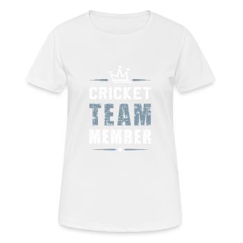 Cricket Team - Frauen T-Shirt atmungsaktiv - Weiß - Vorne - AI Model Female 172 dark (172cm)