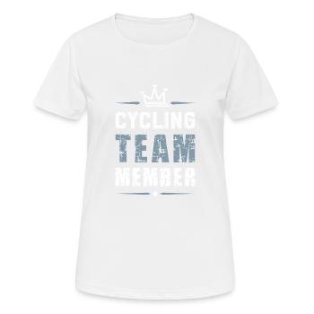 Cycling Team - Frauen T-Shirt atmungsaktiv - Weiß - Vorne - AI Model Female 172 dark (172cm)