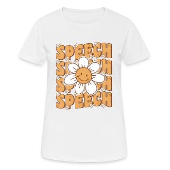 Groovy Retro Orthophoniste Discours - T-shirt respirant Femme - blanc - Devant - AI Model Female 172 dark (172cm)