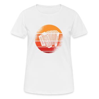 Accordion Styrian harmonica accordion player - Women's Breathable T-Shirt - white - Front - AI Model Female 172 dark (172cm)