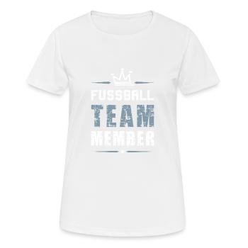 Fussball Team - Frauen T-Shirt atmungsaktiv - Weiß - Vorne - AI Model Female 172 dark (172cm)