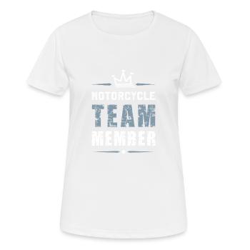 Motorcycle Team - Women's Breathable T-Shirt - white - Front - AI Model Female 172 dark (172cm)