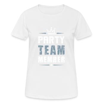 Équipe de fête - T-shirt respirant Femme - blanc - Devant - AI Model Female 172 dark (172cm)