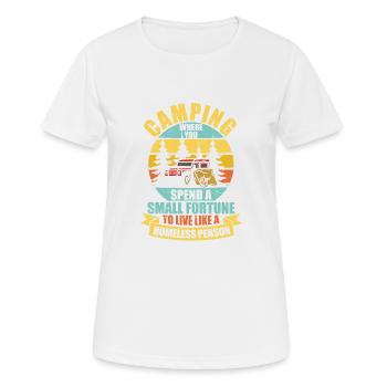 Fun Camping Outdoor Adventure Camp Lovers - T-shirt respirant Femme - blanc - Devant - AI Model Female 172 dark (172cm)