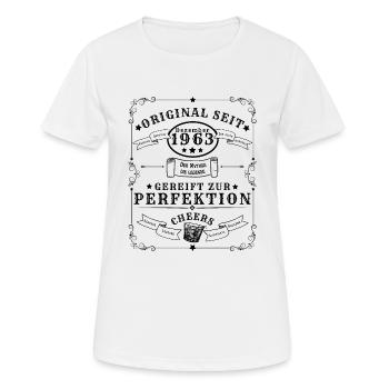 Dezember 1963: 60 Jahre, Whisky, Rum, Gin - Frauen T-Shirt atmungsaktiv - Weiß - Vorne - AI Model Female 172 dark (172cm)