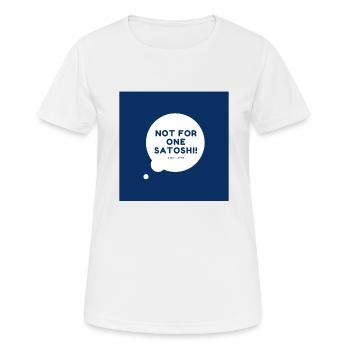 Not for one Satoshi bubble blue - Women's Breathable T-Shirt - white - Front - AI Model Female 172 dark (172cm)