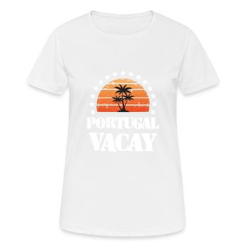 Vacances au Portugal - T-shirt respirant Femme - blanc - Devant - AI Model Female 172 dark (172cm)