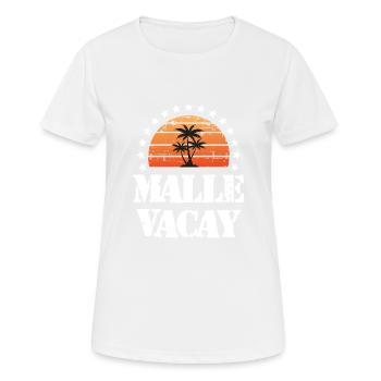 Tourisme Malle - T-shirt respirant Femme - blanc - Devant - AI Model Female 172 dark (172cm)